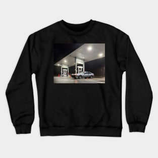 Celica Supra Gas Station Night Shot Crewneck Sweatshirt